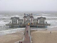 Seebr�cke beim Sturm Emma im M�rz 2008