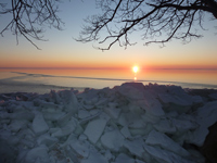 Sonnenuntergang am Nonnenloch im Januar 2011